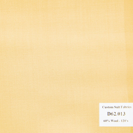 D62.013 Kevinlli V4 - Vải Suit 60% Wool - Vàng Trơn